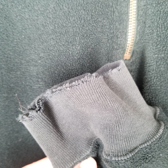 Vintage 90s Polo Ralph Lauren fleece pullover quarter zip XL forest green - Picture 6 of 6